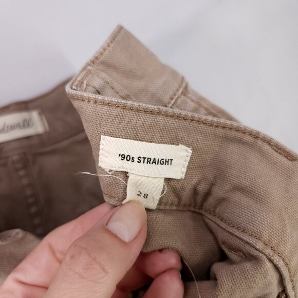 Madewell Jeans Size 28 Womens 90s Straight Utility Pants High Rise Stretch Canva - Picture 11 of 16